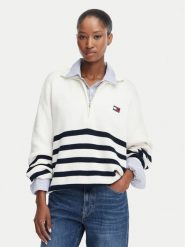 Tommy Jeans Sweter DW0DW22928 Kremowy Regular Fit. Białe swetry Tommy Jeans, xs, bez wzorów, z bawełny, bez ramiączek. Za 449.99 zł.