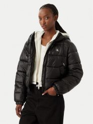 Calvin Klein Jeans Kurtka przejściowa LV047G507G Czarny Cropp Fit. Czarne kurtki Calvin Klein Jeans, xl, bez wzorów, z jeansu, bez kaptura. Za 699.99 zł.