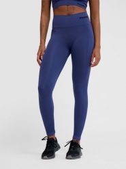 Damskie legginsy bezszwowe z wysoką talią Hummel TIF. Niebieskie legginsy Hummel, s, bez wzorów, z poliamidu, z podwyższonym stanem. Za 168.00 zł.