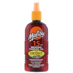 Malibu Bronzing Oil SPF 15 z kokosem suchy olejek i złocista opalenizna Ochrona włosów przed słońcem 200 ml. Kremy do opalania Malibu. Za 54.99 zł.