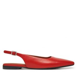 Sandały Vagabond Shoemakers. Czerwone sandały Vagabond Shoemakers, bez wzorów, bez obcasa, na płaskiej podeszwie, bez zapięcia. Za 479.99 zł.