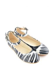 Goby Baleriny w kolorze biało-czarnym ze wzorem rozmiar: 41. Białe baleriny Goby, bez wzorów, z materiału, bez obcasa. Za 165.99 zł.