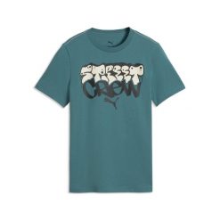 Młodzieżowa koszulka MID 90s z grafiką PUMA. Szara bluzki Puma, m, bez wzorów, młodzieżowe, bez kołnierzyka, bez ramiączek. Za 89.00 zł.