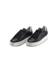 Anna Morellini Skórzane sneakersy "Amella" w kolorze czarnym rozmiar: 38. Czarne trampki Anna Morellini, bez wzorów, bez zapięcia. Za 325.79 zł.