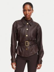 Marciano Guess Kurtka skórzana G6YL02 L0109 Brązowy ciemny Regular Fit. Brązowe kurtki Marciano Guess, l, z aplikacjami, ze skóry, bez kaptura. Za 2,179.00 zł.