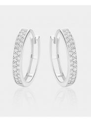 Revoni Złote kolczyki-kreole z cyrkoniami rozmiar: onesize. Szare kolczyki Revoni, z cyrkonią, złote. Za 2,261.99 zł.