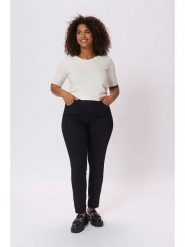 Kaffe Dżinsy - Skinny fit - w kolorze czarnym rozmiar: 46. Czarne jeansy Kaffe, bez wzorów, z podwyższonym stanem. Za 136.13 zł.