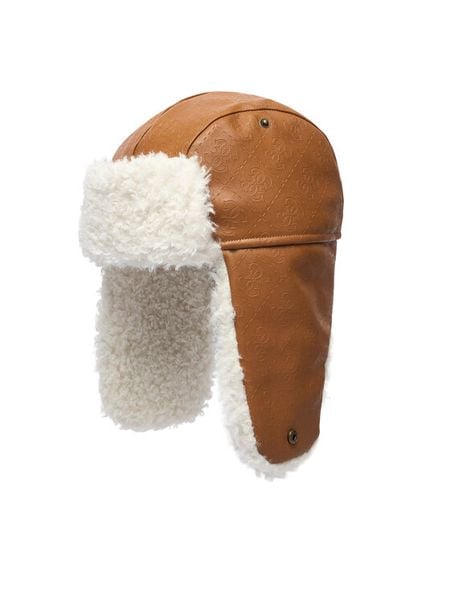 Guess Czapka AM9697 POL01 Brązowy. Brązowe czapki Guess, z aplikacjami. Za 234.99 zł.