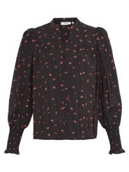 MOSS COPENHAGEN Koszula "Vinaya Ladonna" w kolorze czarno-czerwonym rozmiar: XS. Czarne koszule Moss Copenhagen, s, bez wzorów, z wiskozy, bez kołnierzyka, bez ramiączek. Za 109.78 zł.