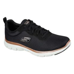 Buty do chodzenia damskie Skechers Flex Appeal 40. Czarne obuwie sportowe Skechers, z gumy, bez zapięcia, trekkingowe. Za 378.00 zł.
