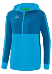 Damska bluza treningowa z kapturem Erima Six Wings. Fioletowe bluzy Erima, bez wzorów, z bawełny, z kapturem. Za 244.40 zł.