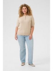 KAFFE curve Sweter w kolorze beżowym rozmiar: M. Brązowe swetry KAFFE curve, m, bez wzorów, bez ramiączek. Za 60.99 zł.