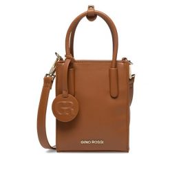 Torebka Gino Rossi. Brązowe torebki klasyczne Gino Rossi, bez wzorów, bez dodatków. Za 144.99 zł.