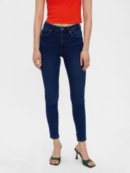 Vero Moda Dżinsy - Skinny fit - w kolorze granatowym rozmiar: XS/L32. Niebieskie jeansy Vero Moda, l, z aplikacjami. Za 43.99 zł.