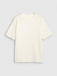 4F T-shirt oversize gładki damski - biały L. Białe t-shirty 4f, l, bez wzorów, z bawełny, bez kołnierzyka, bez ramiączek. W wyprzedaży za 39.99 zł.
