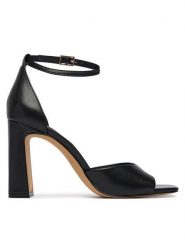 Aldo Sandały Florianna 007 14344610 Czarny. Czarne sandały Aldo, bez wzorów, ze skóry, bez obcasa, na słupku, bez zapięcia. Za 409.99 zł.