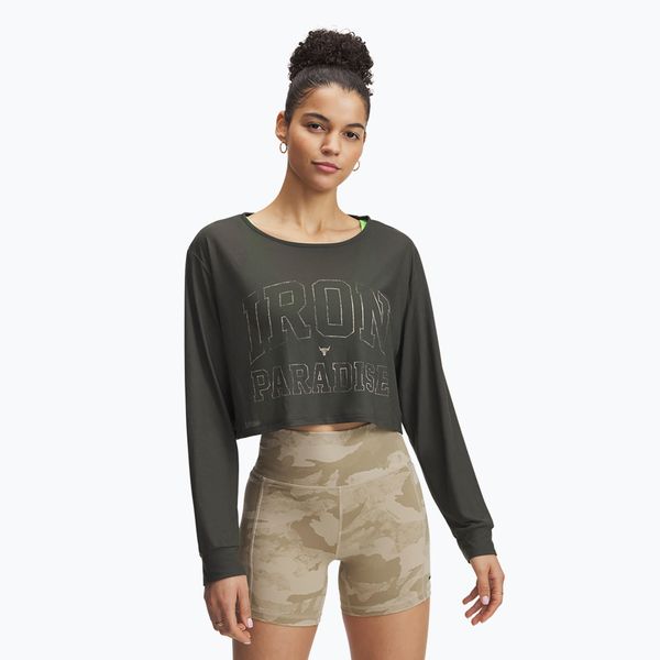 Longsleeve Under Armour Project Rock IP. Zielone koszulki sportowe Under Armour, bez wzorów, bez ramiączek. Za 229.99 zł.