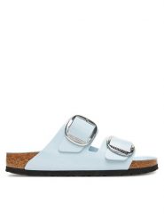 Birkenstock Klapki Arizona Big Buckle Hex 1030374 Błękitny. Niebieskie klapki Birkenstock, bez wzorów, ze skóry, bez obcasa. Za 719.99 zł.