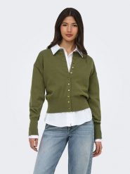 ONLY Kardigan w kolorze khaki rozmiar: XS. Brązowe kardigany Only, xs, bez wzorów. Za 129.95 zł.