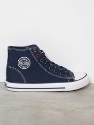 BIG STAR Sneakersy w kolorze granatowo-białym rozmiar: 40. Białe trampki Big Star, bez wzorów, za kostkę, bez zapięcia. Za 99.99 zł.