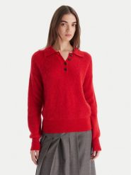 Marella Sweter Danger 2523366374 Czerwony Regular Fit. Czerwone swetry Marella, m, bez wzorów, z syntetyku, bez ramiączek. Za 1,089.00 zł.