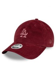 New Era Czapka z daszkiem Los Angeles Dodgers Cord 9Twenty 60595359 Bordowy. Czerwone czapki New Era, bez wzorów, z bawełny. Za 99.99 zł.