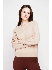 C& Jo Sweter w kolorze beżowym rozmiar: 42. Brązowe swetry C& Jo, bez wzorów, ze splotem, bez ramiączek. Za 158.10 zł.