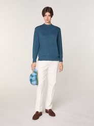 Rodier Wełniany sweter w kolorze niebieskim rozmiar: S. Niebieskie swetry Rodier, s, bez wzorów, z wełny, bez ramiączek. Za 260.99 zł.