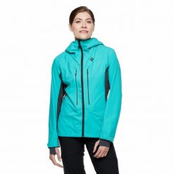Kurtka softshellowa damska Black Diamond DAWN PATROL HYBRID SHELL. Niebieskie kurtki narciarskie Black Diamond, s, bez wzorów, bez kaptura, narciarskie. Za 874.99 zł.