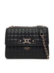 Guess Torebka Nadira HWQG84 24210 Czarny. Czarne torebki klasyczne Guess, z aplikacjami, ze skóry, bez dodatków. Za 539.99 zł.