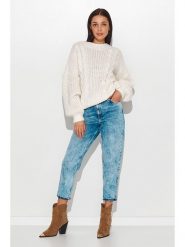 Nominou Sweter w kolorze kremowym rozmiar: onesize. Brązowe swetry Nominou, bez wzorów, z wełny, bez ramiączek. Za 136.13 zł.