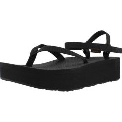 Sandały TEVA W FLATFORM SLIM Czarny. Czarne sandały Teva, bez wzorów, z tkaniny, bez obcasa, bez zapięcia. Za 280.99 zł.
