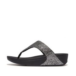Sandały damskie FitFlop Lulu Toe Post - Glitterball. Żółte sandały FIT FLOP, bez wzorów, z materiału, bez obcasa, bez zapięcia. Za 469.00 zł.