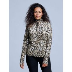 Bluza narciarska - Damska - Arty - Wzór w panterkę. Brązowe bielizna sportowa POEDERBAAS, na zimę, m, bez wzorów, z elastanu, bez kaptura. Za 264.52 zł.