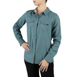 Koszula z długim rękawem damska Viking Bamboo Shamrock Lady. Niebieskie koszule Viking, m, bez wzorów, sportowe, bez kołnierzyka, bez ramiączek. Za 229.90 zł.
