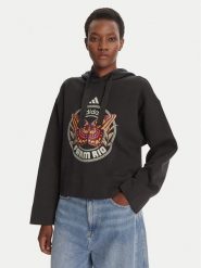 Adidas Bluza Farm JL8607 Czarny Loose Fit. Czarne bluzy Adidas, s, bez wzorów, z bawełny, bez kaptura. Za 299.99 zł.