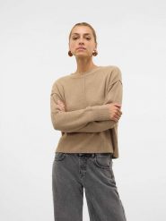 Vero Moda Sweter w kolorze beżowym rozmiar: S. Brązowe swetry Vero Moda, s, bez wzorów, bez ramiączek. Za 52.79 zł.