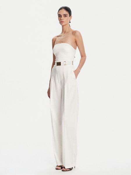 Elisabetta Franchi Kombinezon TU05152E2 100 Écru Regular Fit. Sukienki Elisabetta Franchi, bez wzorów, z syntetyku, bez kołnierzyka, bez ramiączek. Za 1,419.00 zł.