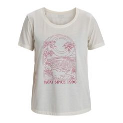 Koszulka z krótkim rękawem dla Kobiety SURFCLASSIC Biały. Białe koszulki sportowe Roxy, bez wzorów, z dzianiny, bez ramiączek. Za 109.99 zł.