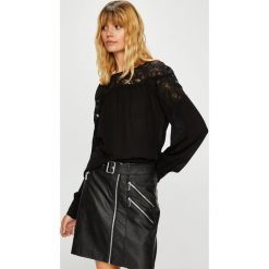 Morgan - Bluzka. Czarne bluzki Morgan, bez wzorów, z koronki, casualowe, bez kołnierzyka, bez ramiączek. W wyprzedaży za 159.90 zł.