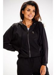 Awama Bluza w kolorze czarnym rozmiar: XL. Czarne bluzy Awama, xl, z aplikacjami, bez kaptura. Za 149.66 zł.