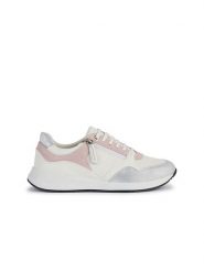 Geox Skórzane sneakersy "Blumya" w kolorze biało-jasnoróżowym rozmiar: 37. Białe trampki Geox, bez wzorów, z materiału, bez zapięcia. Za 189.29 zł.
