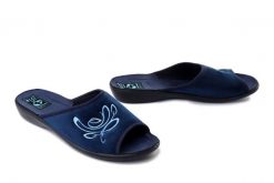 Adanex 30301 DIK2VNH granatowy, klapki damskie. Niebieskie klapki Adanex, bez wzorów, bez obcasa. Za 59.99 zł.
