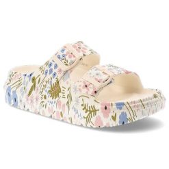 Klapki damskie Laura Vita, na platformie dwa regulowane paski lekka podeszwa komfortowy fason casualowy styl, beżowe, 01 LTY25-001. Brązowe klapki Laura Vita, bez wzorów, bez obcasa, na platformie. Za 149.00 zł.