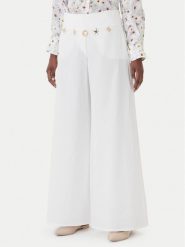 Marella Spodnie materiałowe Gala 2613131122 Biały Wide Leg. Białe spodnie materiałowe Marella, na imprezę, bez wzorów, z bawełny. Za 1,034.99 zł.