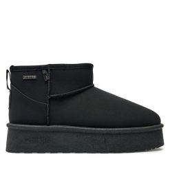 Botki Big Star Shoes. Czarne botki BIG STAR SHOES, bez wzorów, bez obcasa, na płaskiej podeszwie, bez zapięcia. Za 199.99 zł.