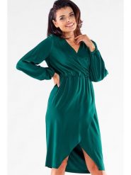 Awama Sukienka w kolorze morskim rozmiar: L. Niebieskie sukienki Awama, l, bez wzorów, bez kołnierzyka, bez ramiączek, midi. Za 144.99 zł.