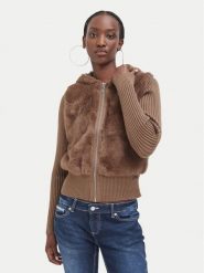 Juicy Couture Kardigan JCOIJ226551 Brązowy ciemny Regular Fit. Brązowe kardigany Juicy Couture, m, bez wzorów, z syntetyku. Za 499.99 zł.