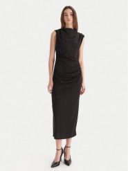 Marella Sukienka koktajlowa Scuola 2523626011 Czarny Slim Fit. Czarne sukienki Marella, m, bez wzorów, z wiskozy, wizytowe, bez kołnierzyka, bez ramiączek. Za 1,019.00 zł.