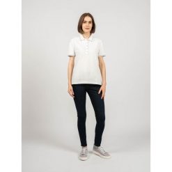 Koszulka polo do golfa damska Sustin. Białe koszulki polo Geox, xs, bez wzorów, z bawełny, bez kołnierzyka, bez ramiączek. Za 156.00 zł.